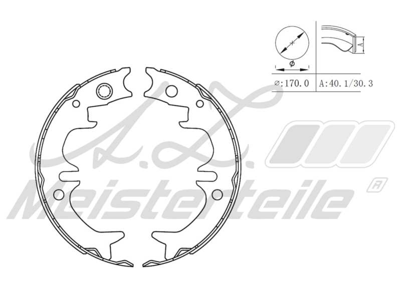 Brake Shoe Set (AZMT-44-026-1192)