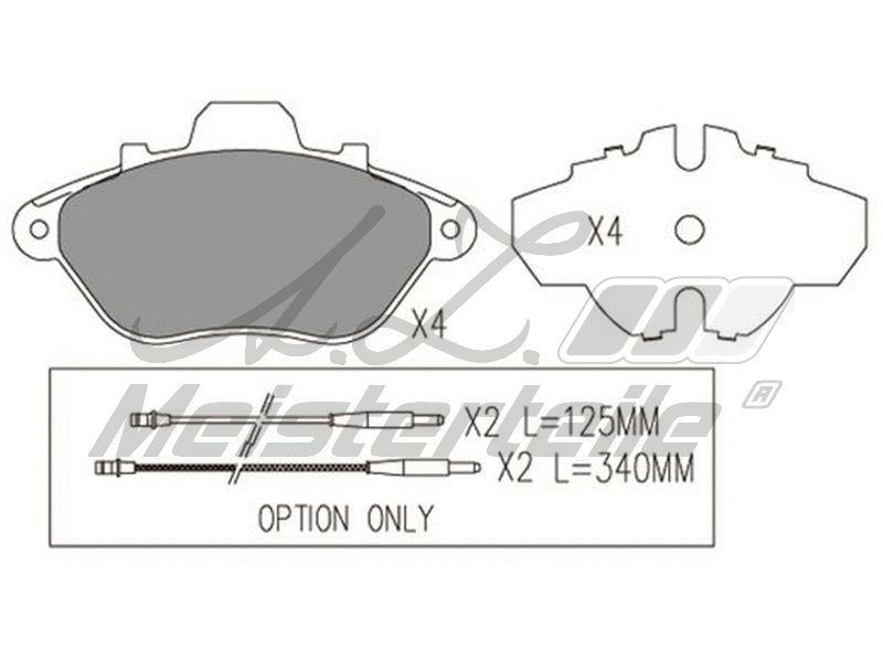 Brake Pad Set, disc brake (AZMT-44-022-1896)