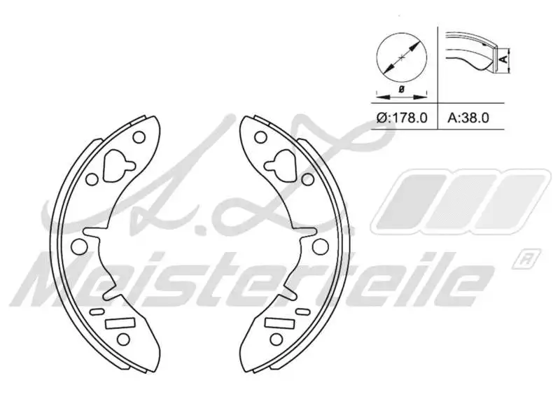 Brake Shoe Set (AZMT-44-026-1411)