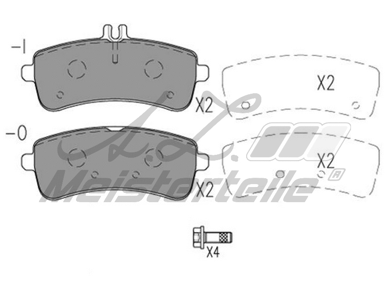 Brake Pad Set, disc brake (AZMT-44-022-2074)