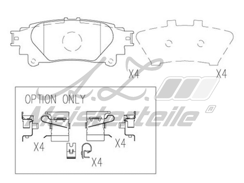 Brake Pad Set, disc brake (AZMT-44-022-2552)
