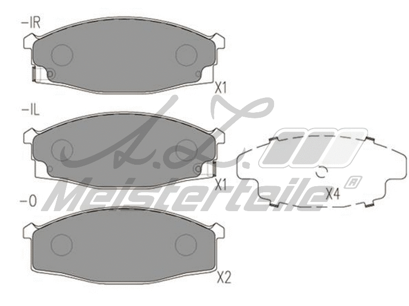 Brake Pad Set, disc brake (AZMT-44-022-2562)