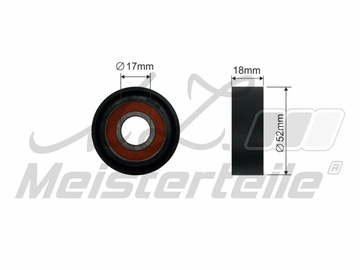 Deflection/Guide Pulley, V-ribbed belt