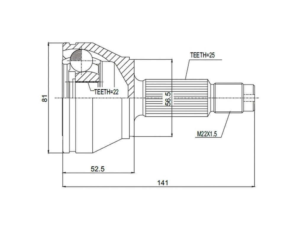 Joint Kit, drive shaft (AZMT-43-030-1033)