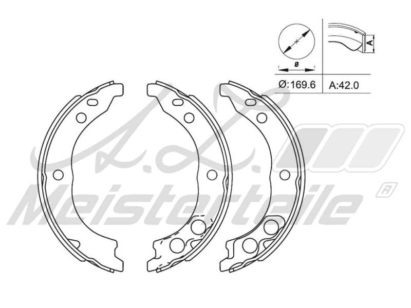 Brake Shoe Set (AZMT-44-026-1045)