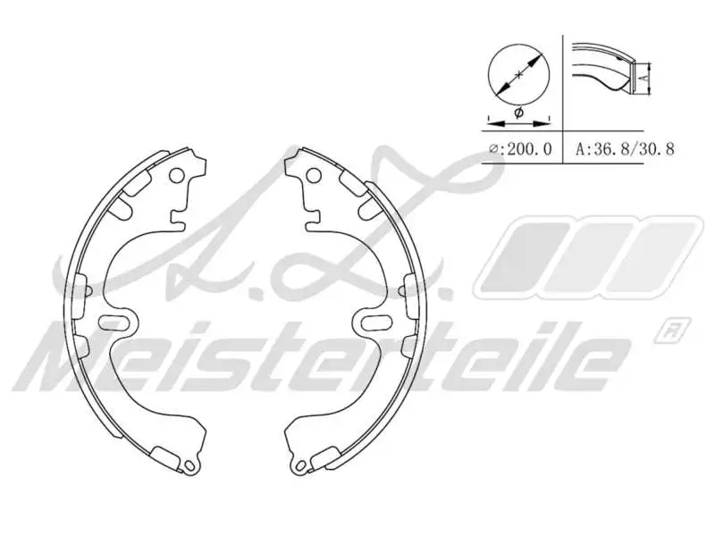 Brake Shoe Set (AZMT-44-026-1391)