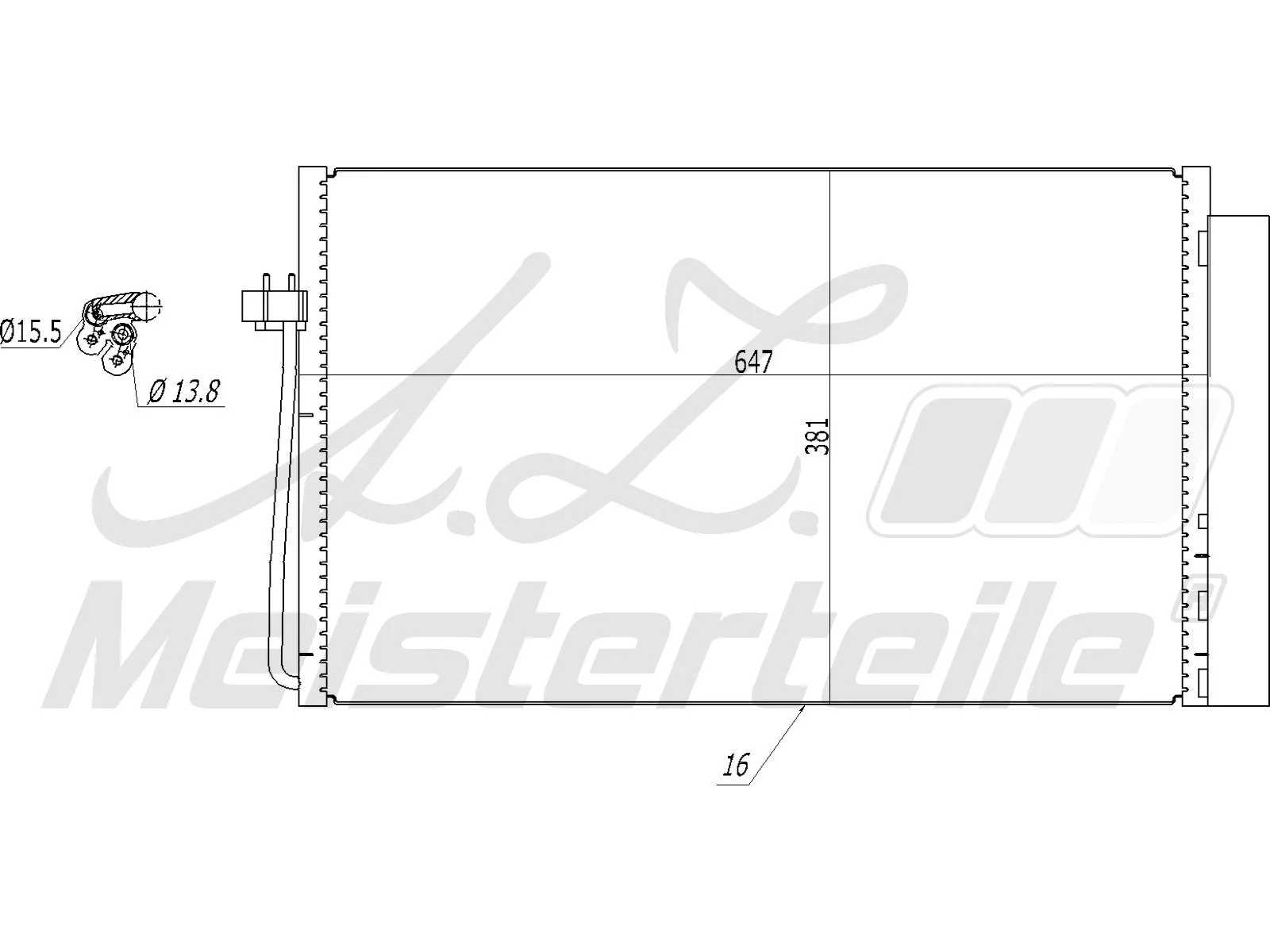 Condenser, air conditioning (AZMT-45-030-1427)