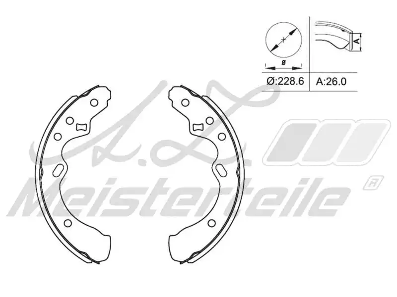 Brake Shoe Set (AZMT-44-026-1440)