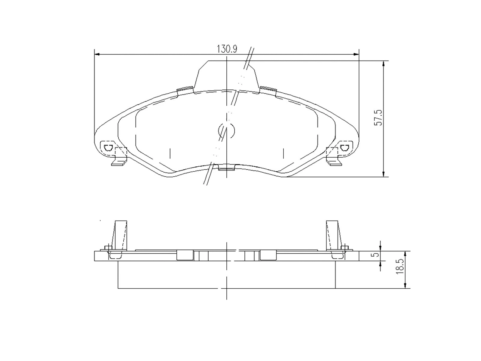 Brake Pad Set, disc brake (AZMT-44-022-1045)
