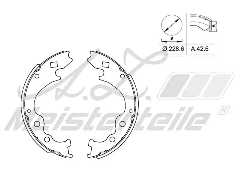 Brake Shoe Set (AZMT-44-026-1472)