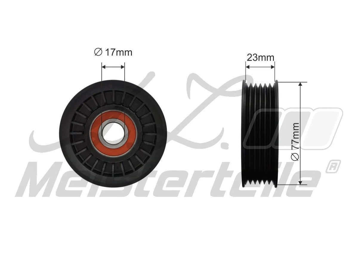 Deflection/Guide Pulley, V-ribbed belt (AZMT-20-031-1375)