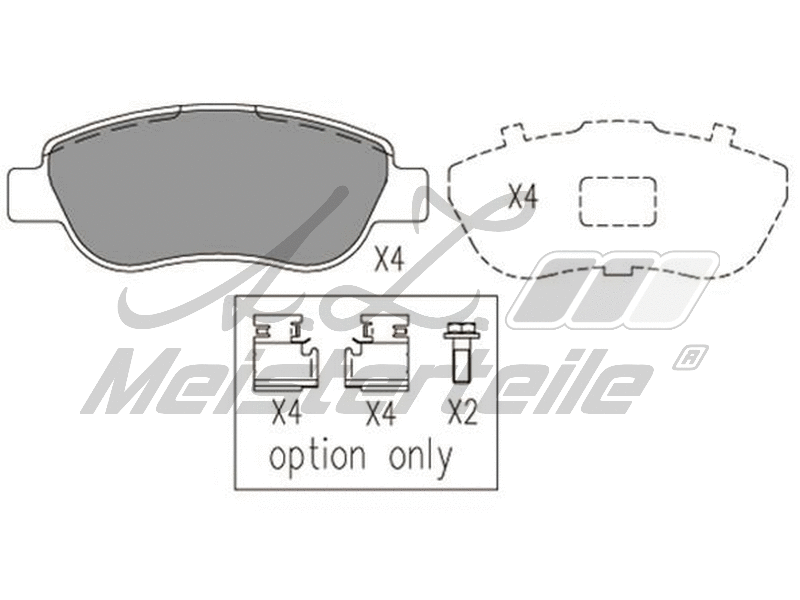 Brake Pad Set, disc brake (AZMT-44-022-2060)