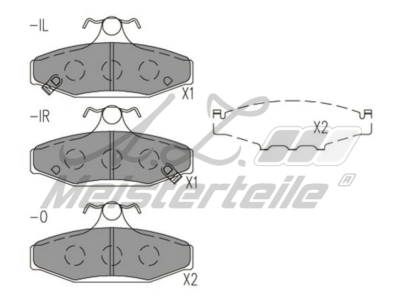 Brake Pad Set, disc brake (AZMT-44-022-2267)