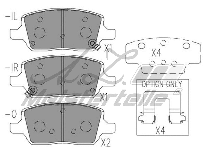 Brake Pad Set, disc brake (AZMT-44-022-2525)