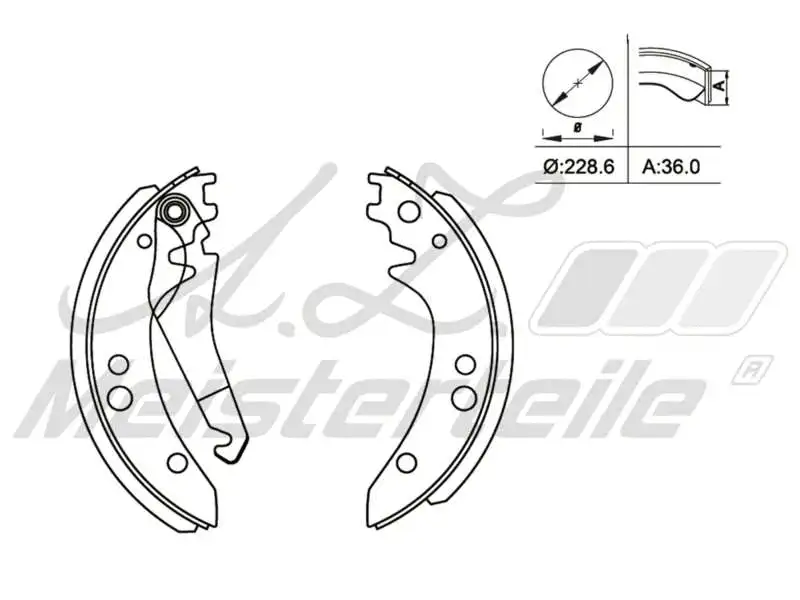 Brake Shoe Set (AZMT-44-026-1152)