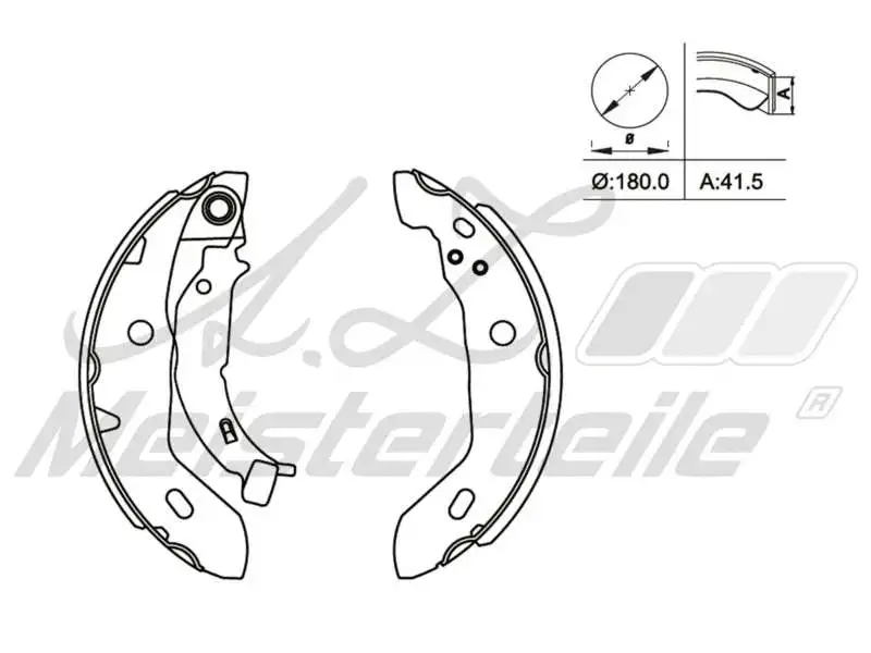 Brake Shoe Set (AZMT-44-026-1022)