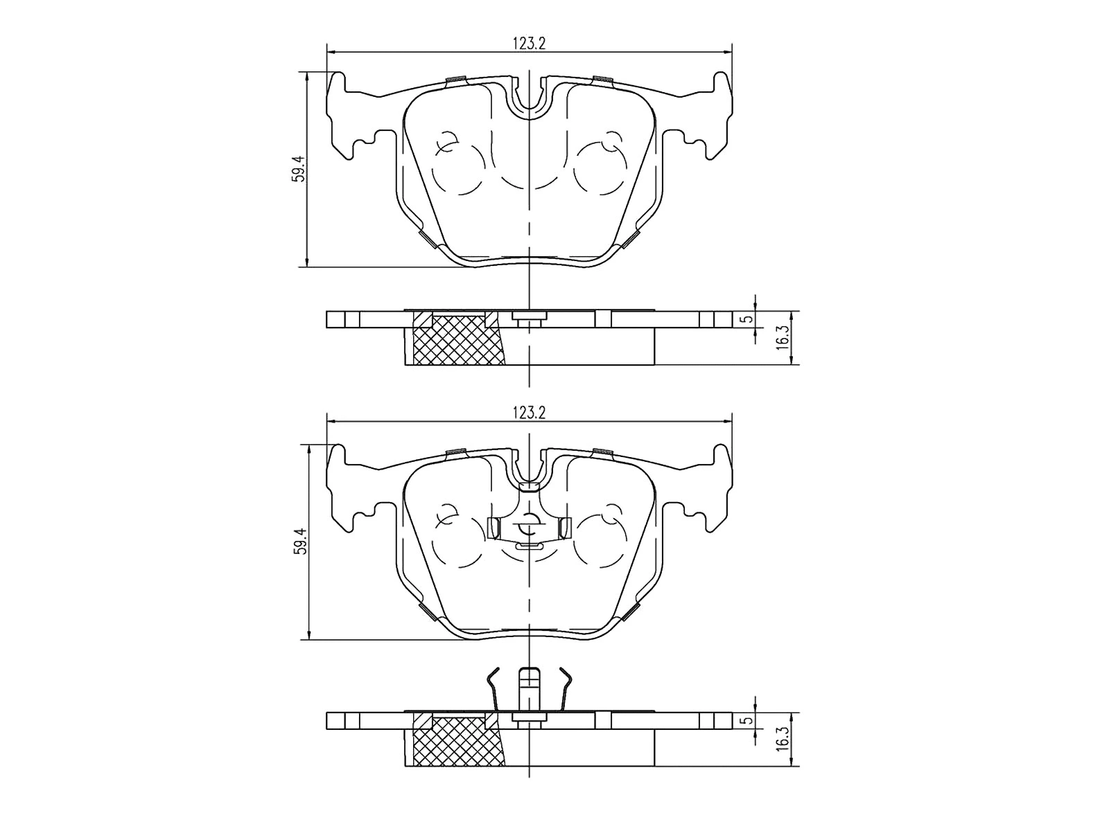Brake Pad Set, disc brake (AZMT-44-022-1410)