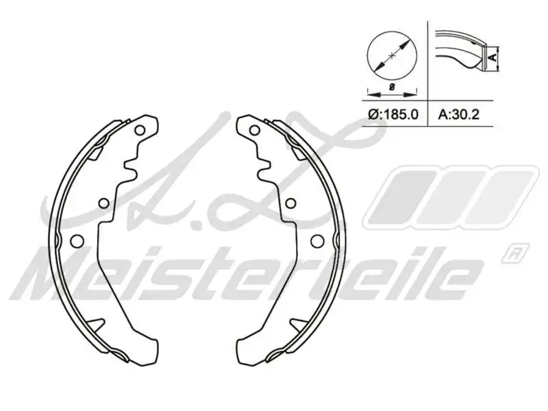 Brake Shoe Set (AZMT-44-026-1395)