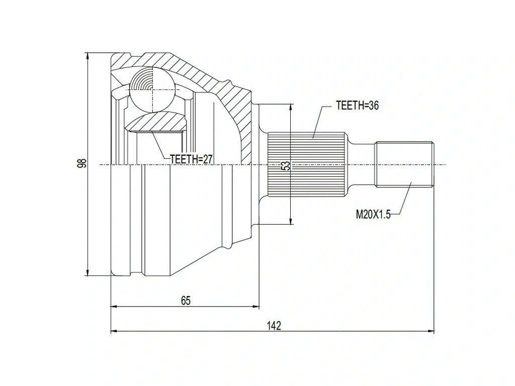 Joint Kit, drive shaft (AZMT-43-030-1014)