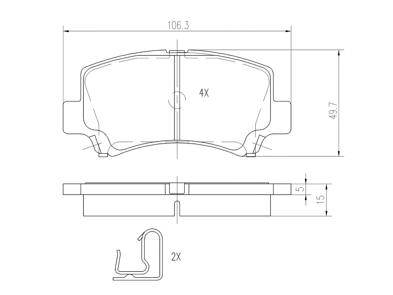 Brake Pad Set, disc brake (AZMT-44-022-1093)