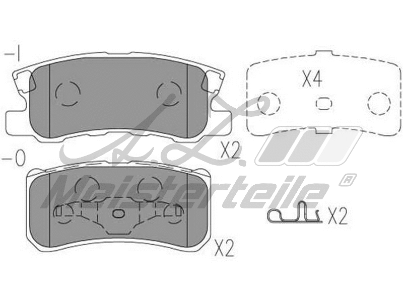 Brake Pad Set, disc brake (AZMT-44-022-2557)