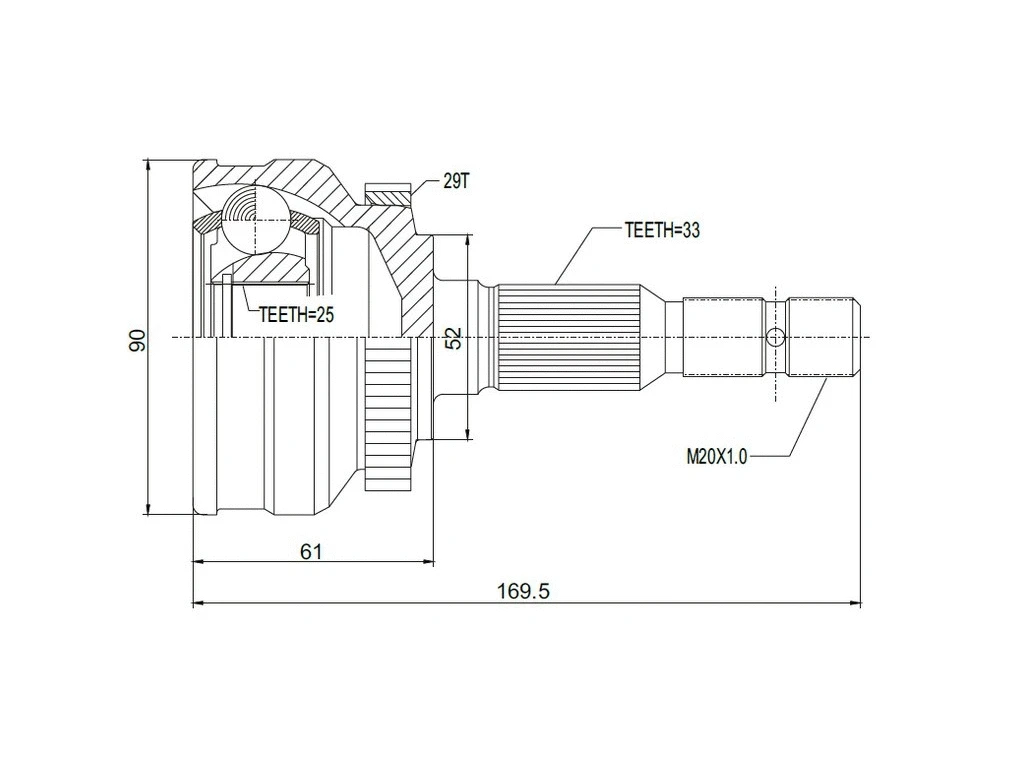 Joint Kit, drive shaft (AZMT-43-030-1032)