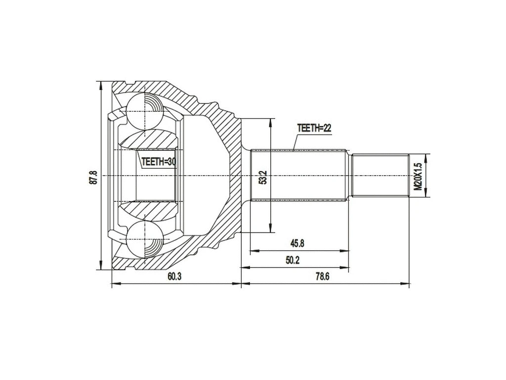 Joint Kit, drive shaft (AZMT-43-030-1064)
