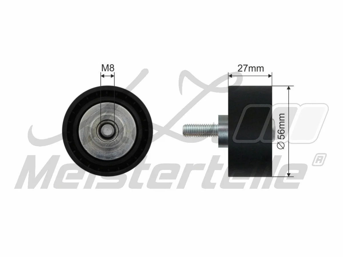 Deflection/Guide Pulley, V-ribbed belt