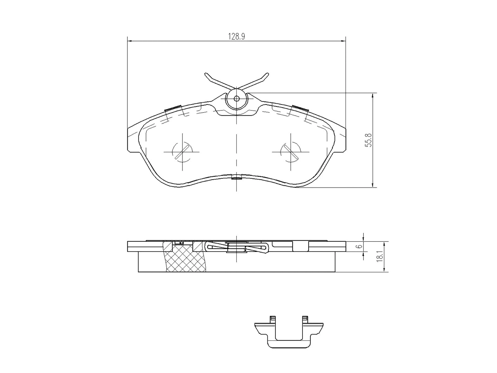 Brake Pad Set, disc brake (AZMT-44-022-1143)