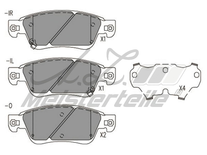 Brake Pad Set, disc brake (AZMT-44-022-2081)