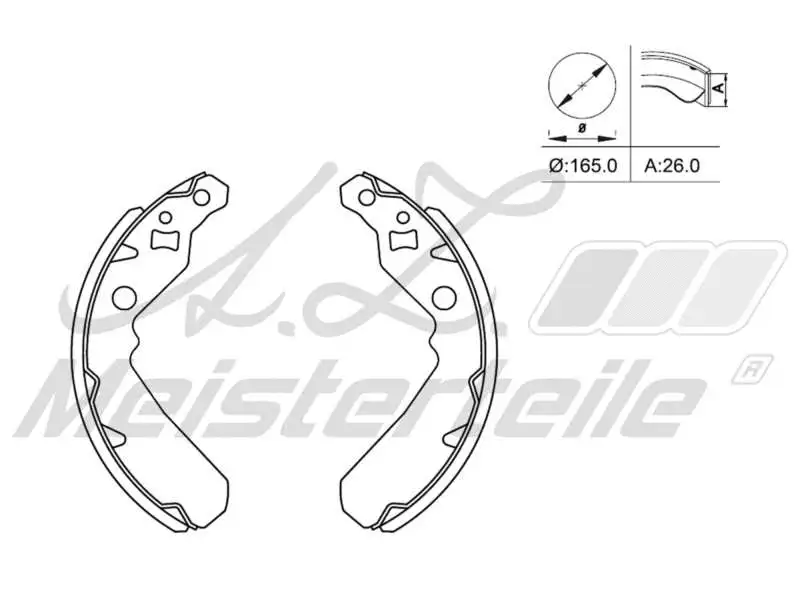 Brake Shoe Set (AZMT-44-026-1449)