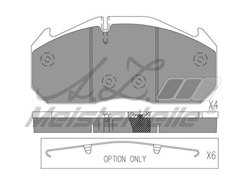 Brake Pad Set, disc brake (AZMT-44-022-2436)