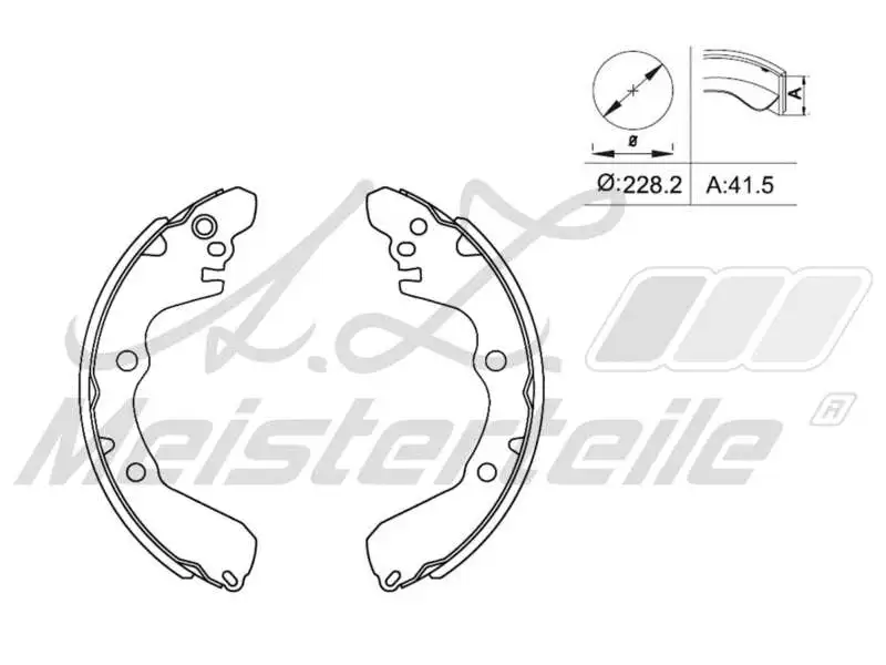 Brake Shoe Set (AZMT-44-026-1475)