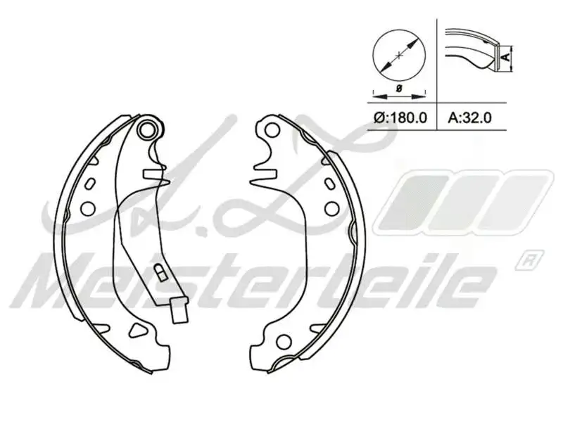 Brake Shoe Set (AZMT-44-026-1409)