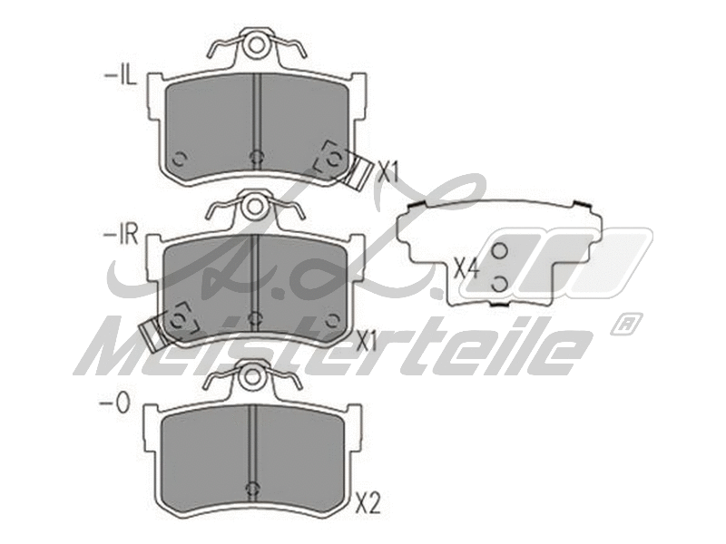 Brake Pad Set, disc brake (AZMT-44-022-1853)
