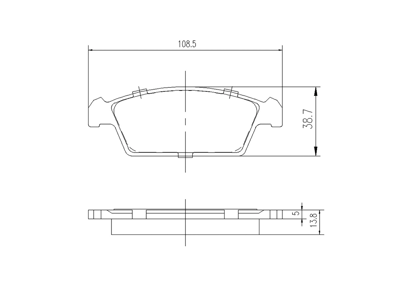 Brake Pad Set, disc brake (AZMT-44-022-1030)