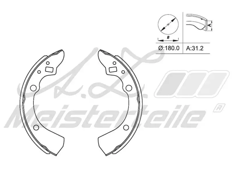 Brake Shoe Set (AZMT-44-026-1415)