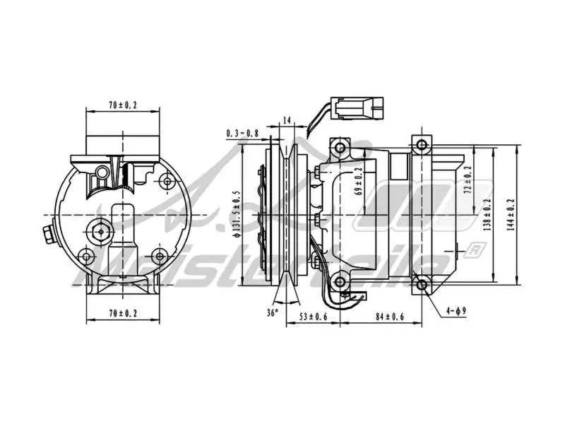 Compressor, air conditioning (AZMT-45-041-1056)