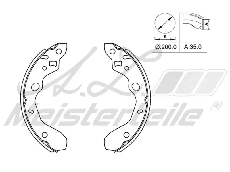 Brake Shoe Set (AZMT-44-026-1148)