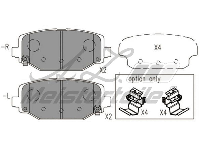 Brake Pad Set, disc brake (AZMT-44-022-1750)