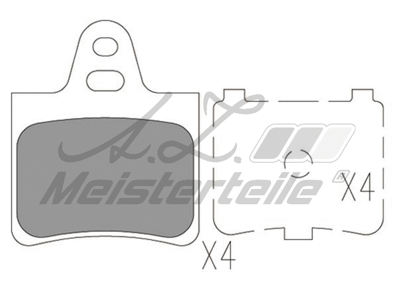 Brake Pad Set, disc brake (AZMT-44-022-2152)