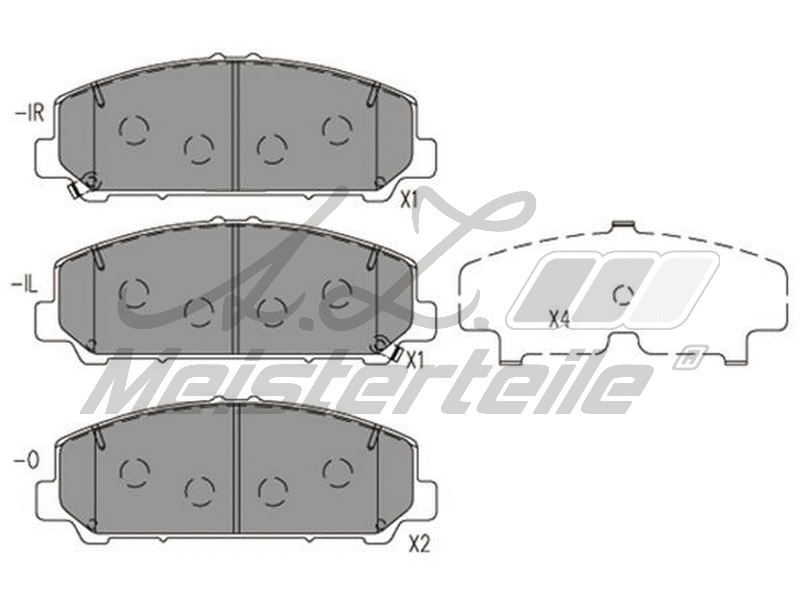 Brake Pad Set, disc brake (AZMT-44-022-2575)