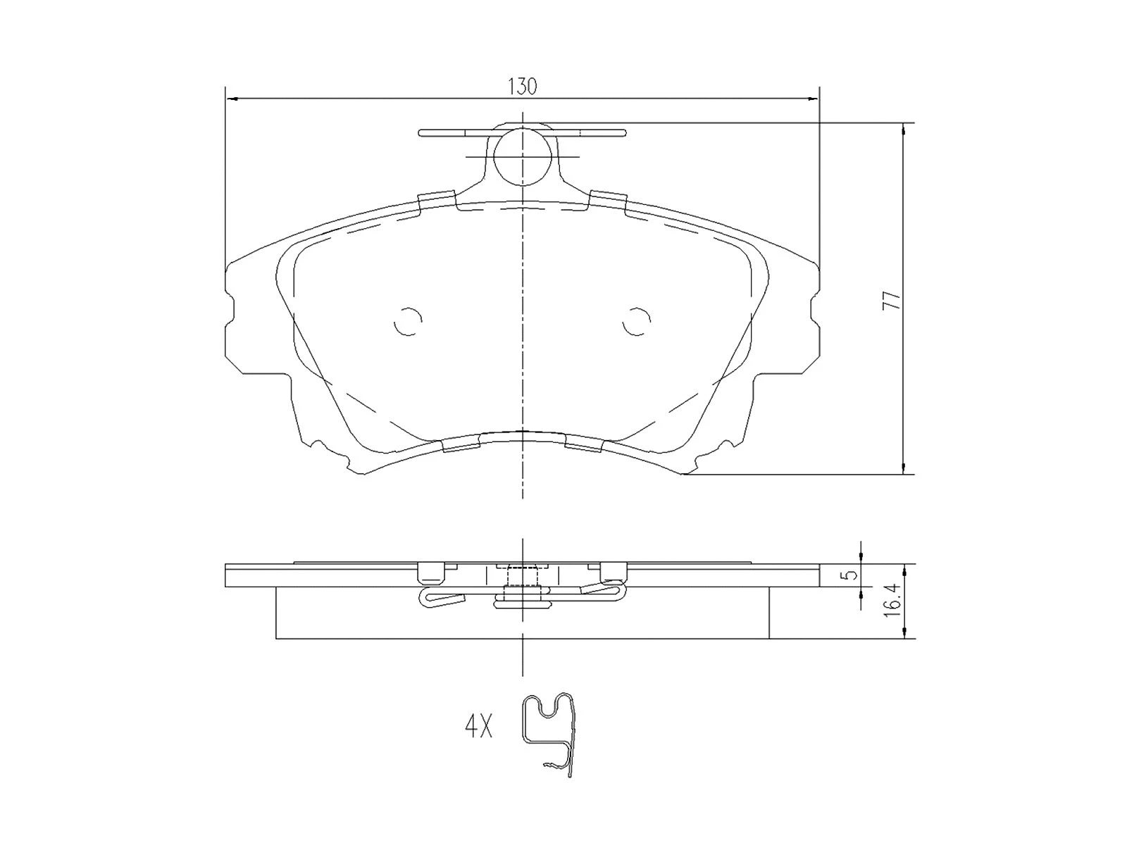 Brake Pad Set, disc brake (AZMT-44-022-1074)