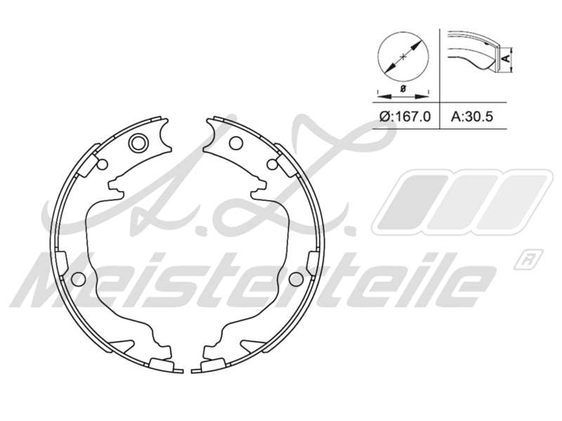 Brake Shoe Set (AZMT-44-026-1244)