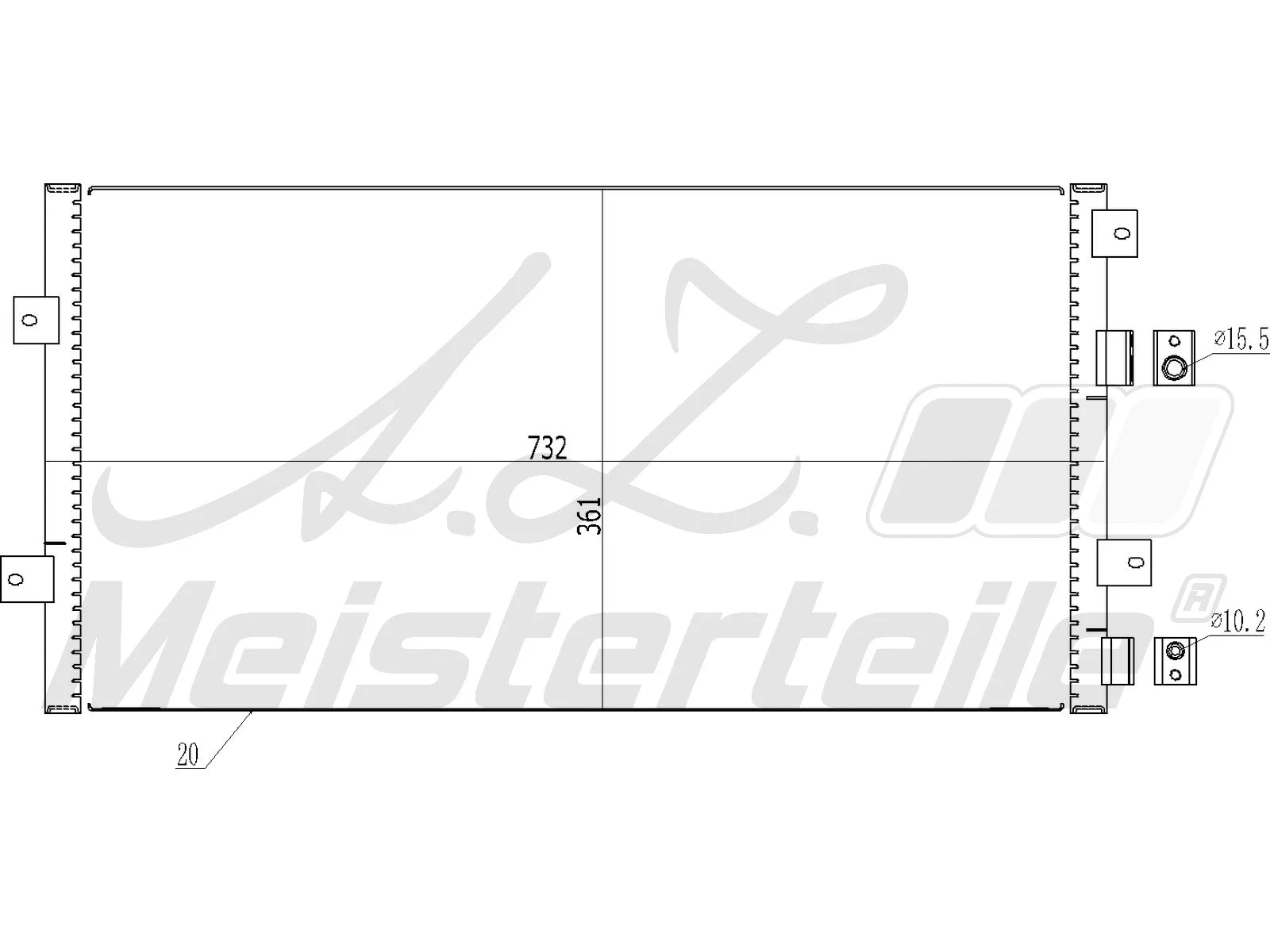 Condenser, air conditioning (AZMT-45-030-1233)