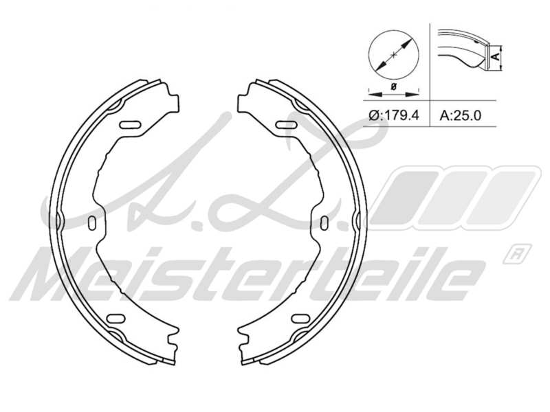 Brake Shoe Set (AZMT-44-026-1128)