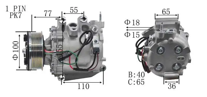 Compressor, air conditioning (AZMT-45-041-1152)