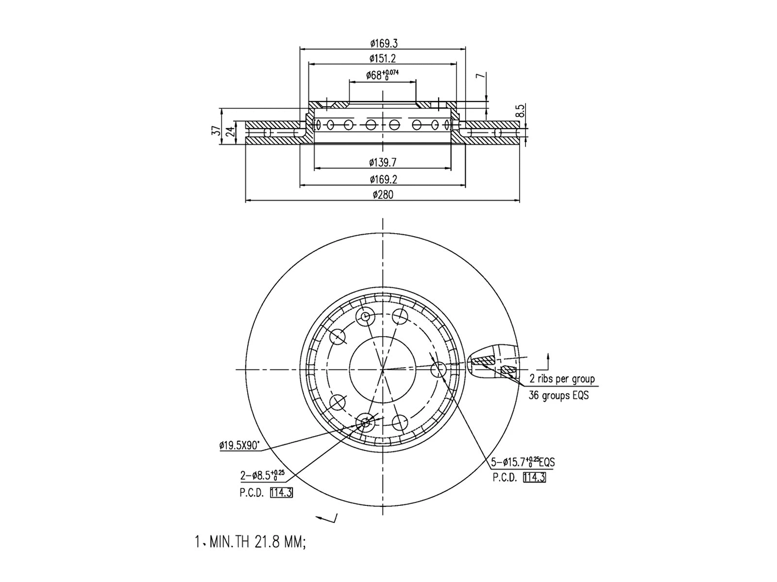 Brake Disc (AZMT-44-024-1373)