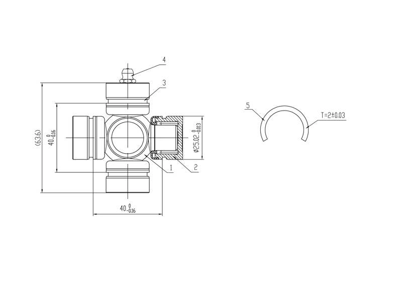 Joint, propshaft (AZMT-42-041-1078)
