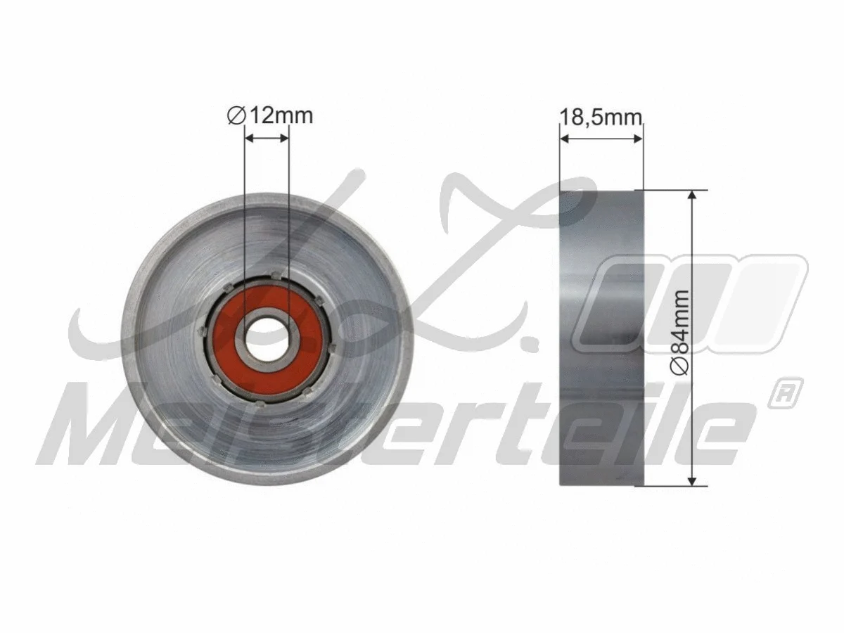 Deflection/Guide Pulley, V-ribbed belt